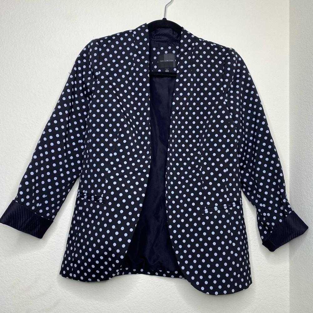 The limited blue polka dot suit jacket small